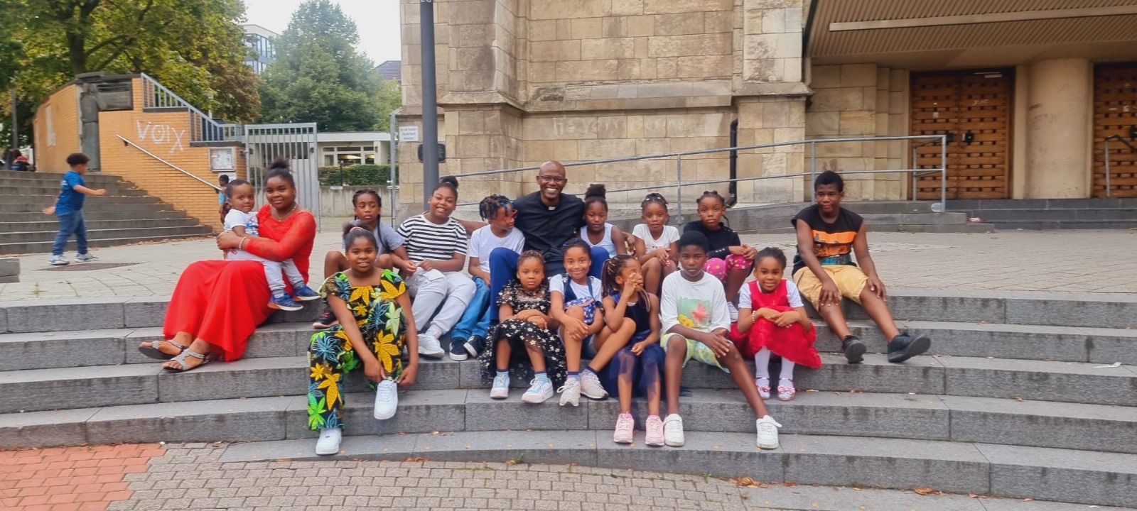Children with Rev. Fr. Chinedum Asogwa